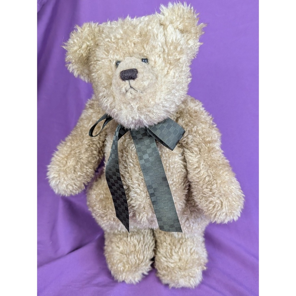 Boyds Collection 14" Teddy  Isaiah Q Woodsley Bow Pose-able Free Standing